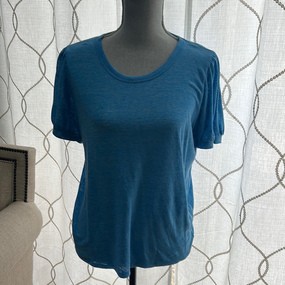 Blue lightweight short sleeve top